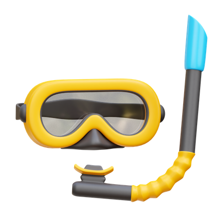 Mergulho com snorkel  3D Icon