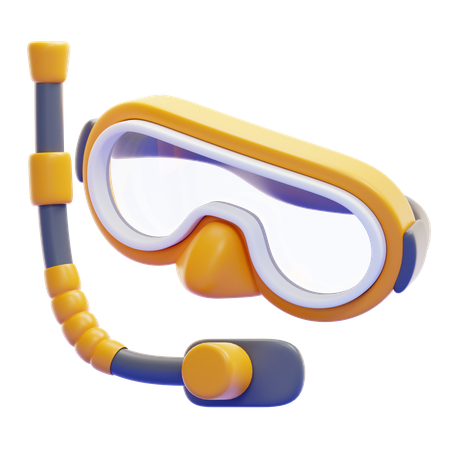 Mergulho com snorkel  3D Icon