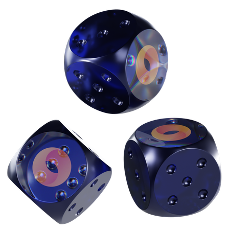 Merit Circle Glass Dice Crypto  3D Icon