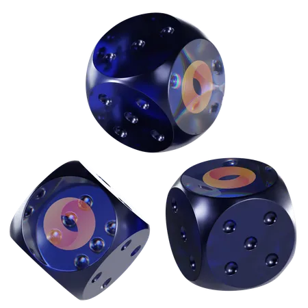 Merit Circle Glass Dice Crypto  3D Icon