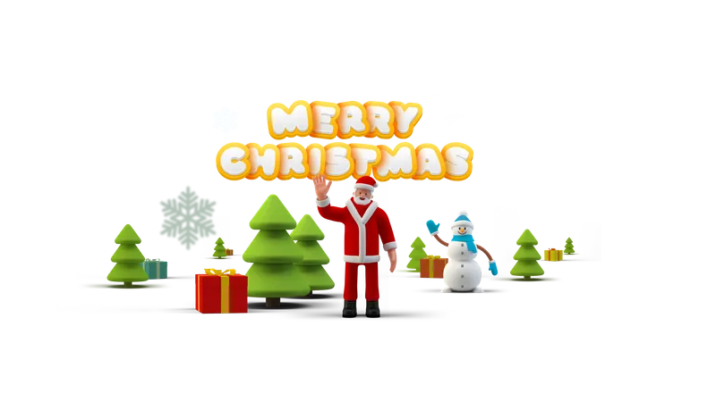 Merry Christmas  3D Illustration