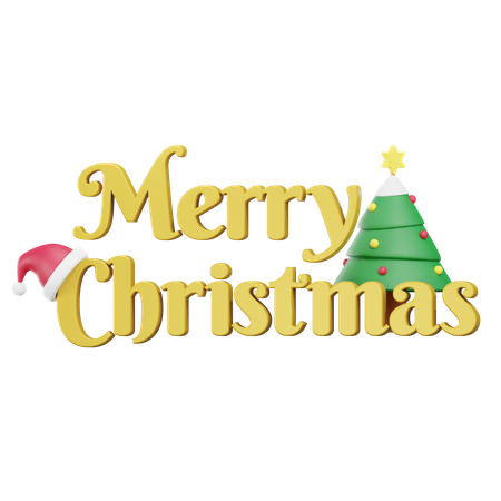 Merry Christmas 3D Icon