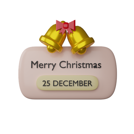 Merry Christmas Board  3D Icon