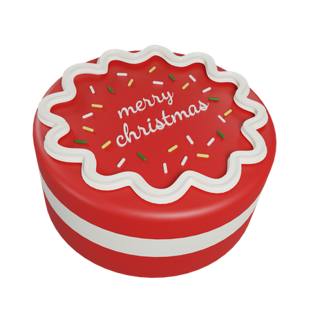 Merry Christmas Cake  3D Icon