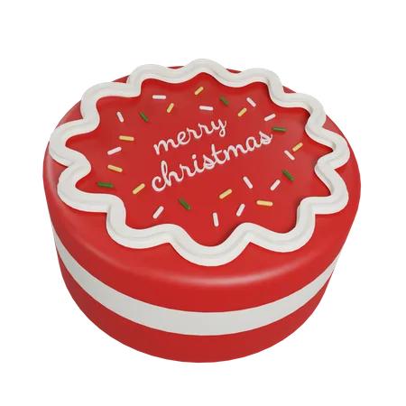 Merry Christmas Cake  3D Icon