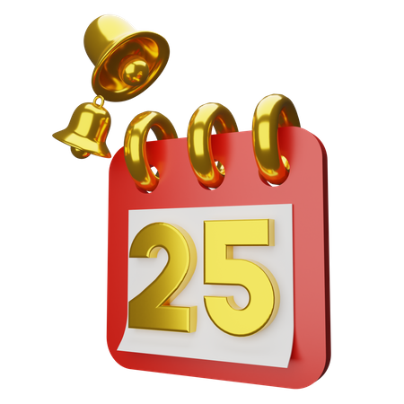 Merry Christmas Calendar  3D Icon