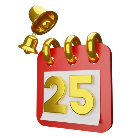 Merry Christmas Calendar  3D Icon