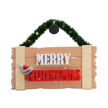 Merry Christmas Sign  3D Icon