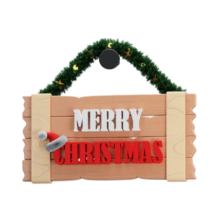 Merry Christmas Sign  3D Icon