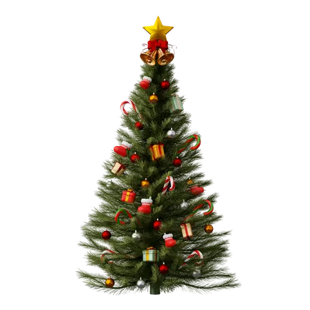 Merry Christmas Tree 3D Icon