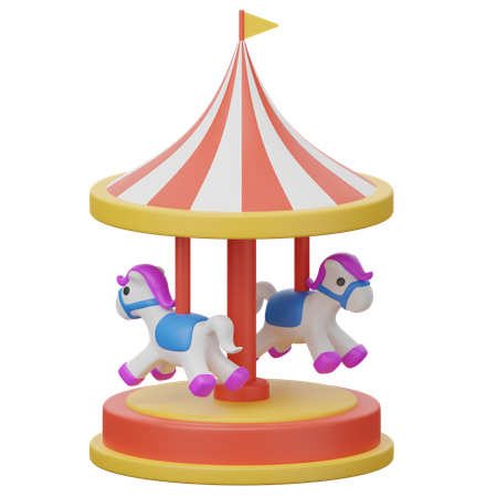 Merry go round  3D Icon