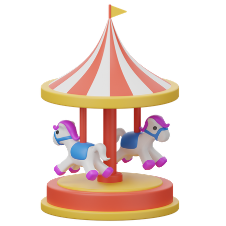 Merry go round  3D Icon