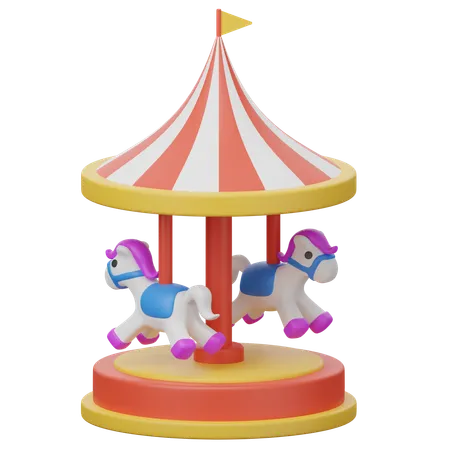 Merry go round  3D Icon