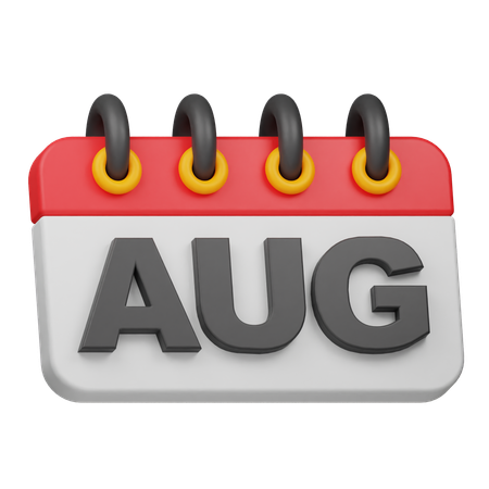 Mês de agosto  3D Icon