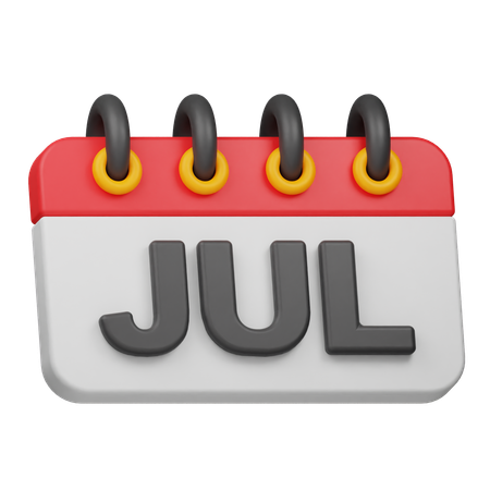 Mês de julho  3D Icon