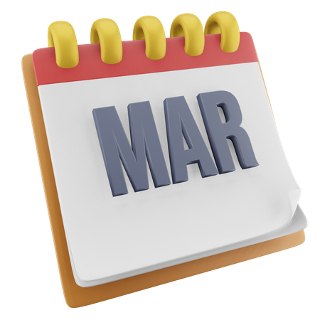 Mes de marzo  3D Icon