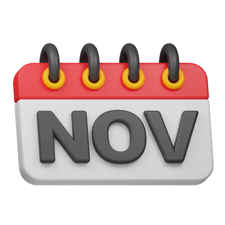 Mês de novembro  3D Icon