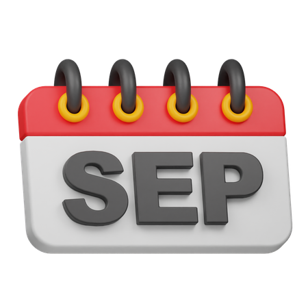 Mês de setembro  3D Icon