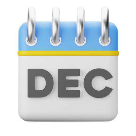 Mes diciembre  3D Icon