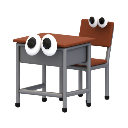 Mesa de cadeira de desenho animado  3D Icon