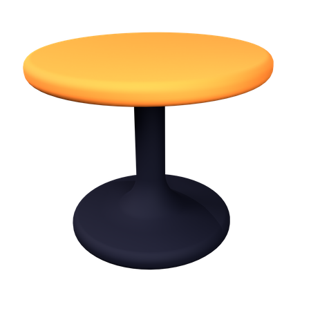 Mesa circular  3D Icon