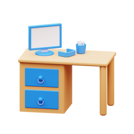 Mesa de computador  3D Icon