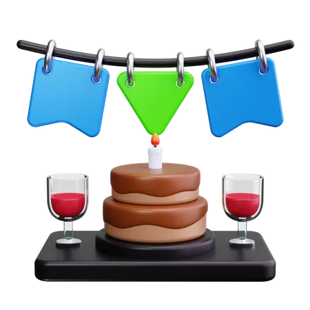 Mesa de aniversário  3D Icon