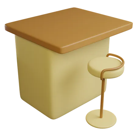 Mesa de bar  3D Icon