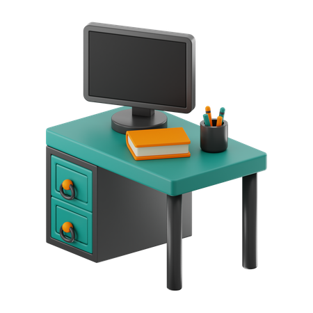 Mesa de trabalho  3D Icon