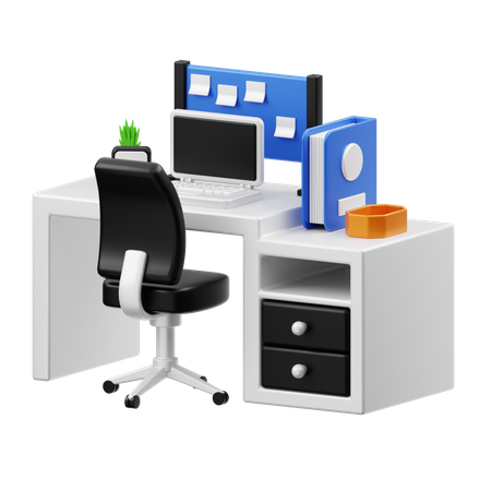 Mesa de trabalho  3D Icon