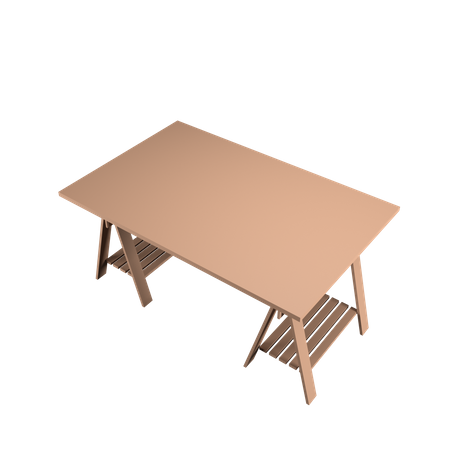 Mesa de escritório com gaveta  3D Icon