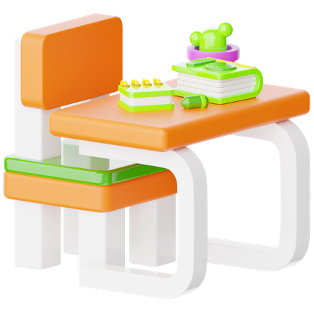 Mesa de estudio  3D Icon