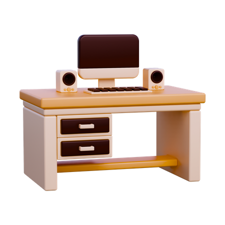 Mesa de estudo  3D Icon