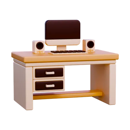 Mesa de estudo  3D Icon