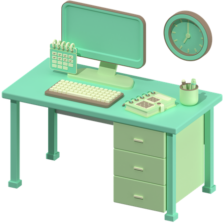 Mesa de estudo  3D Icon