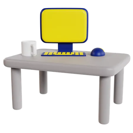 Mesa de funcionários  3D Icon