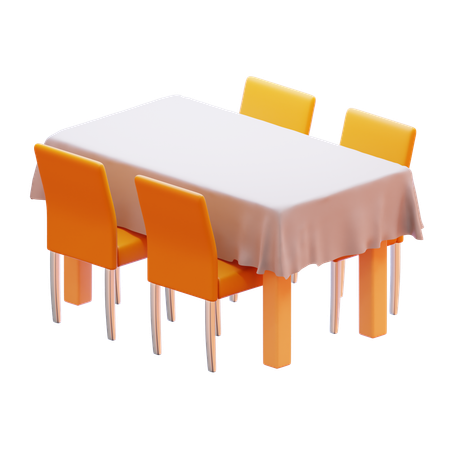 Mesa de jantar  3D Icon