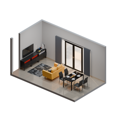 Mesa de jantar  3D Icon