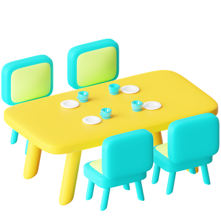 Mesa de jantar  3D Icon