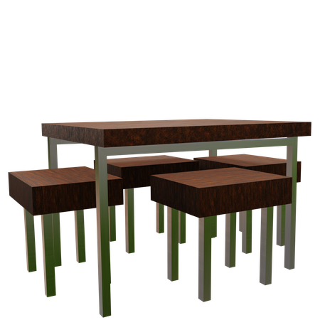 Mesa de jantar simples  3D Icon