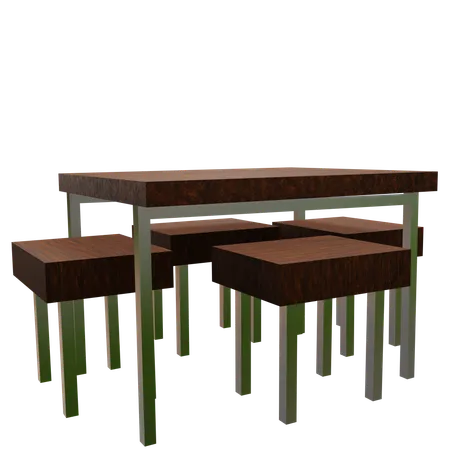 Mesa de jantar simples  3D Icon