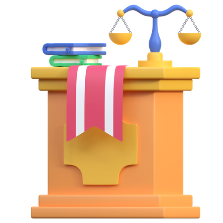Mesa de jueces  3D Icon