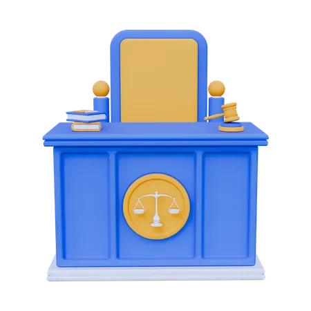 Mesa de jueces  3D Icon