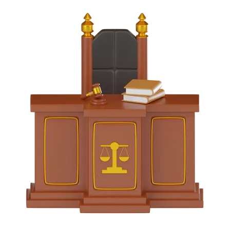 Mesa de juiz  3D Icon