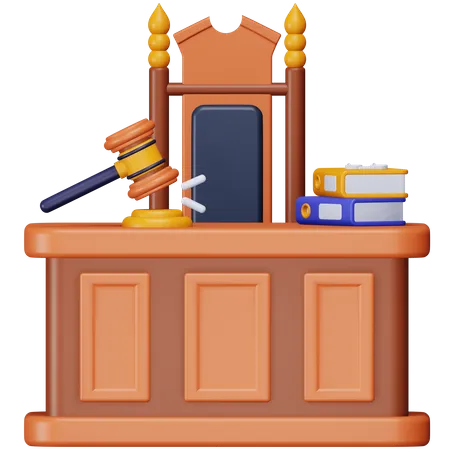 Mesa de juiz  3D Icon