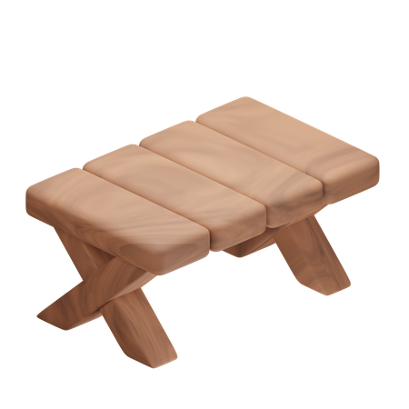 Mesa de madeira  3D Icon