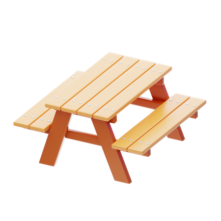 Mesa de picnic  3D Icon