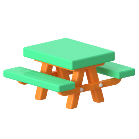 Mesa de picnic  3D Icon