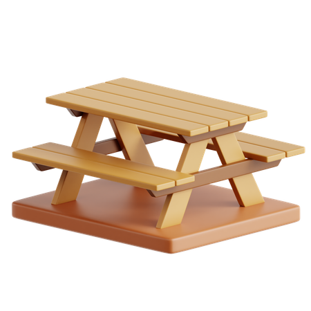 Mesa de picnic  3D Icon