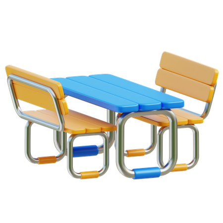 Mesa de picnic  3D Icon